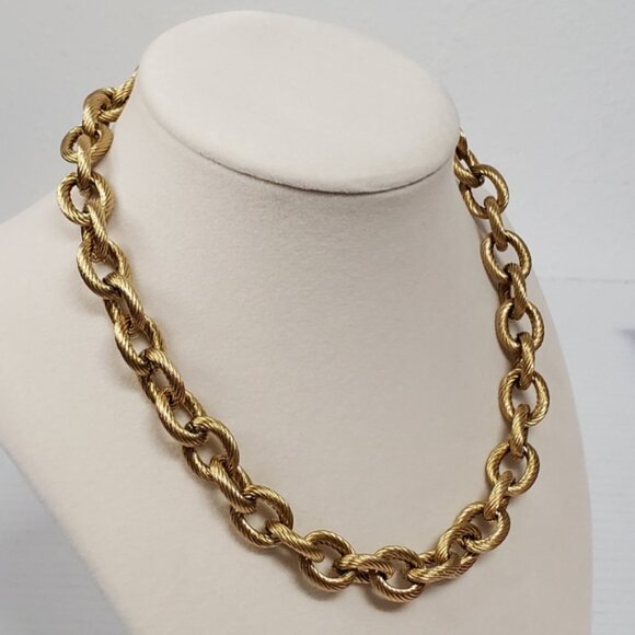 Louis Vuitton Lock & Key Gold with Unbranded CubanGeometry Stainless Steel Chain - Picture 2 of 10